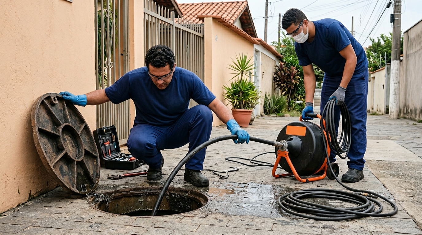Desentupimento de esgoto em Juiz de Fora-MG