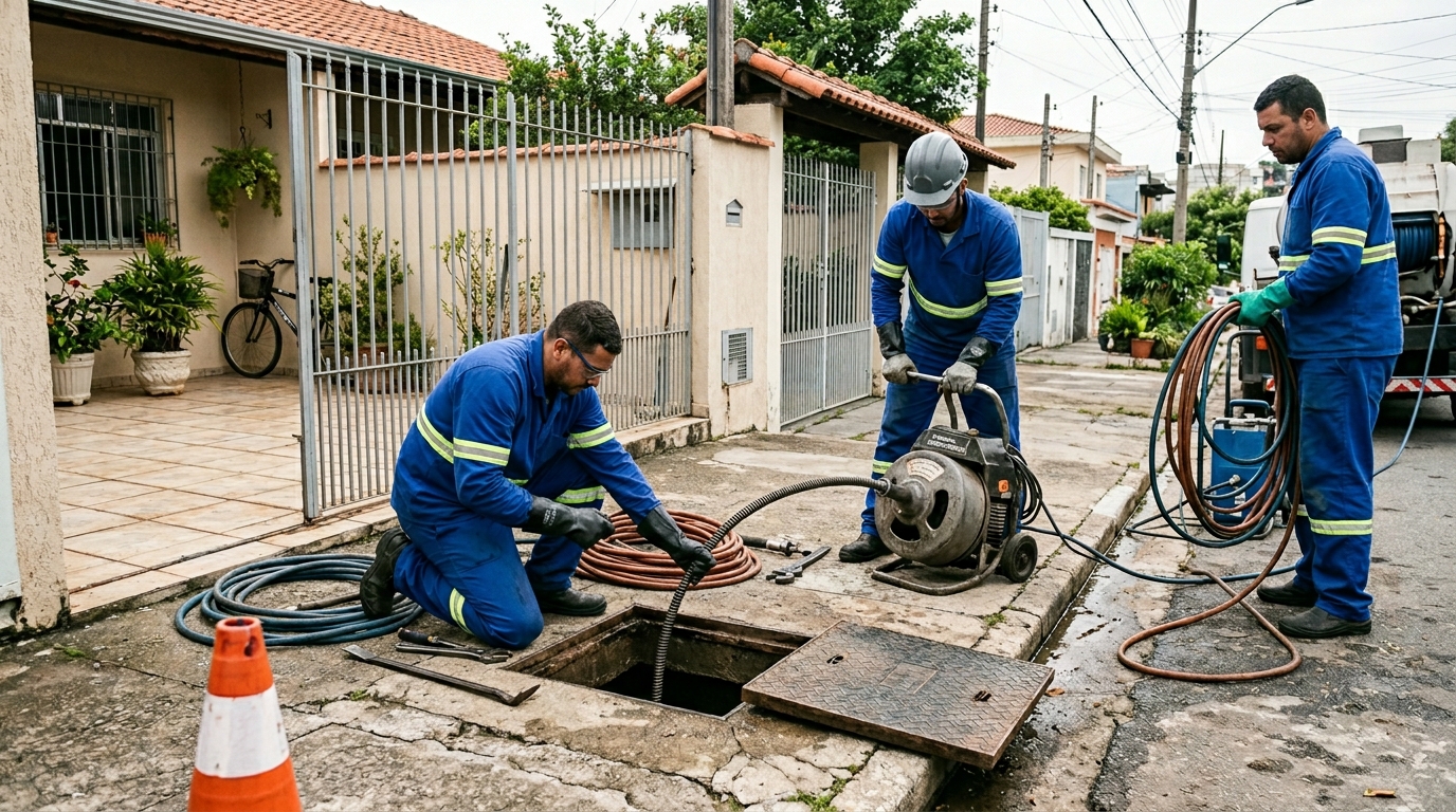 Desentupimento de esgoto em Juiz de Fora-MG