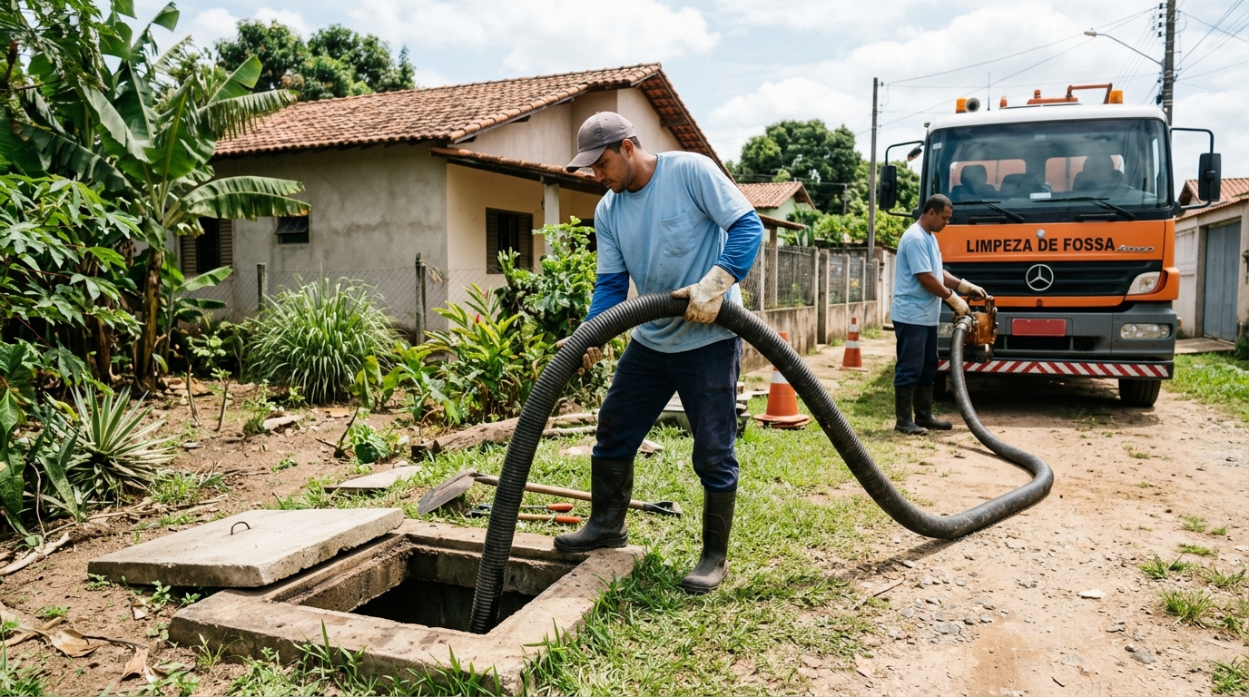 Higienização de fossa residencial em Juiz de Fora-MG